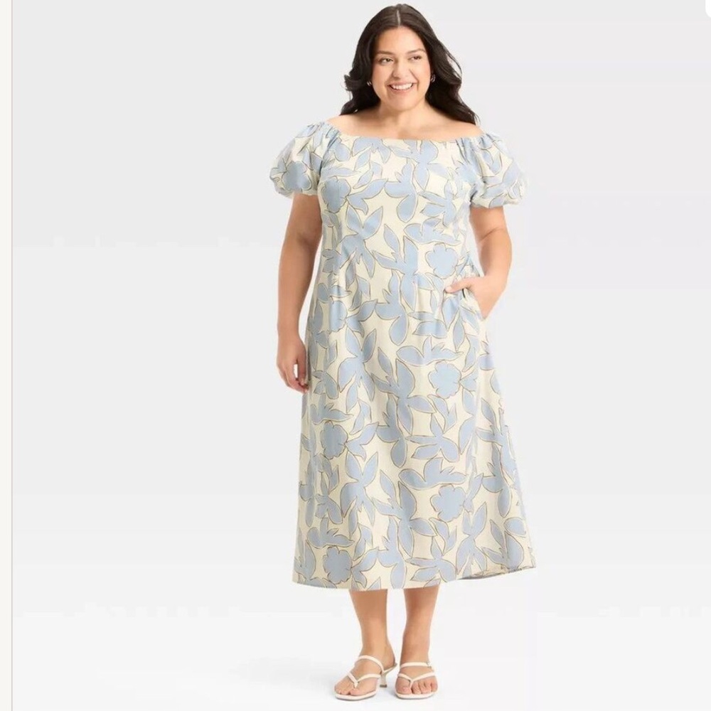 A New Day Women’s Puff Short Sleeve Maxi Dress